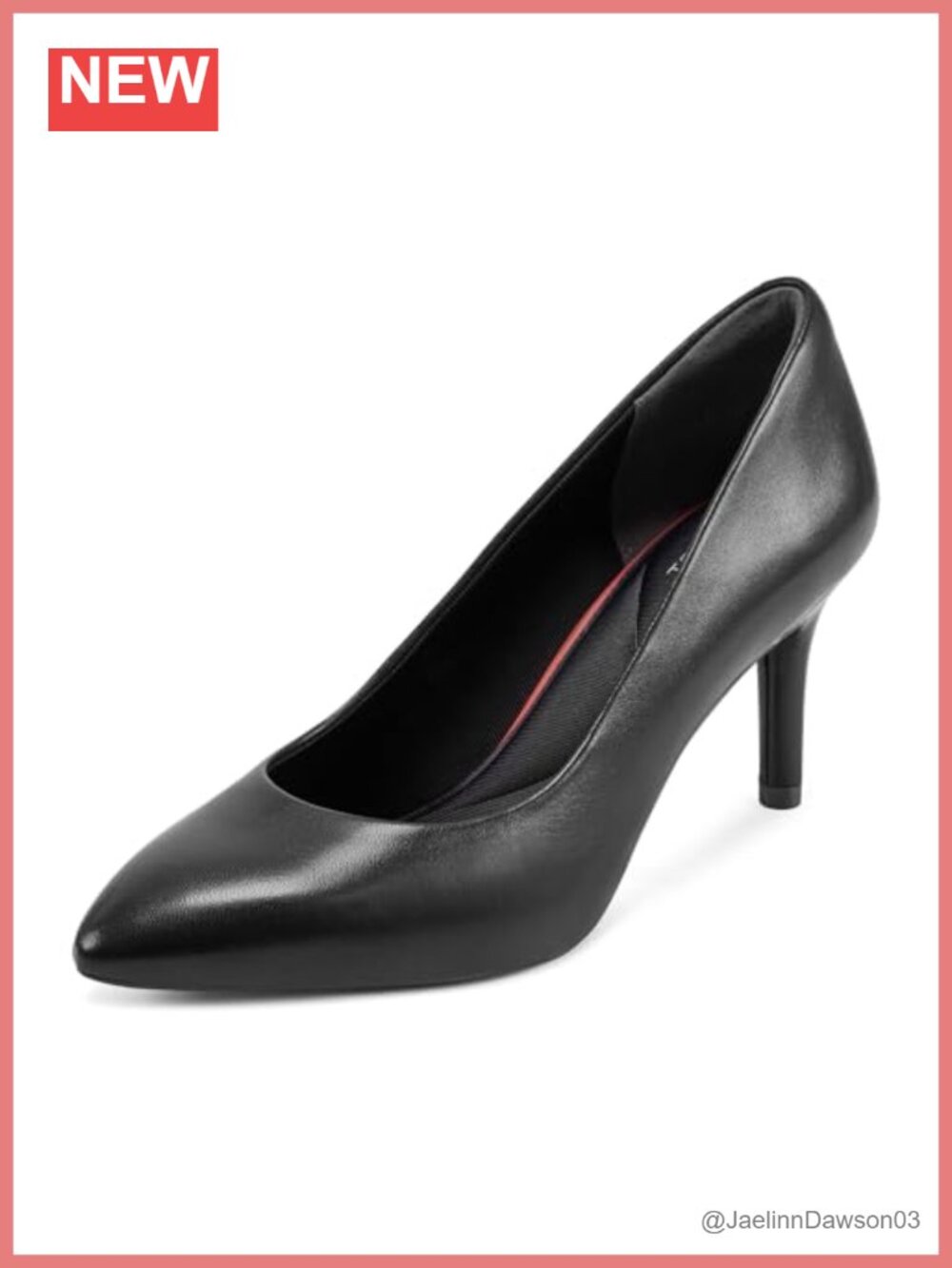 Women's Pointed Toe Pump, 3 Inch Heel, Leather